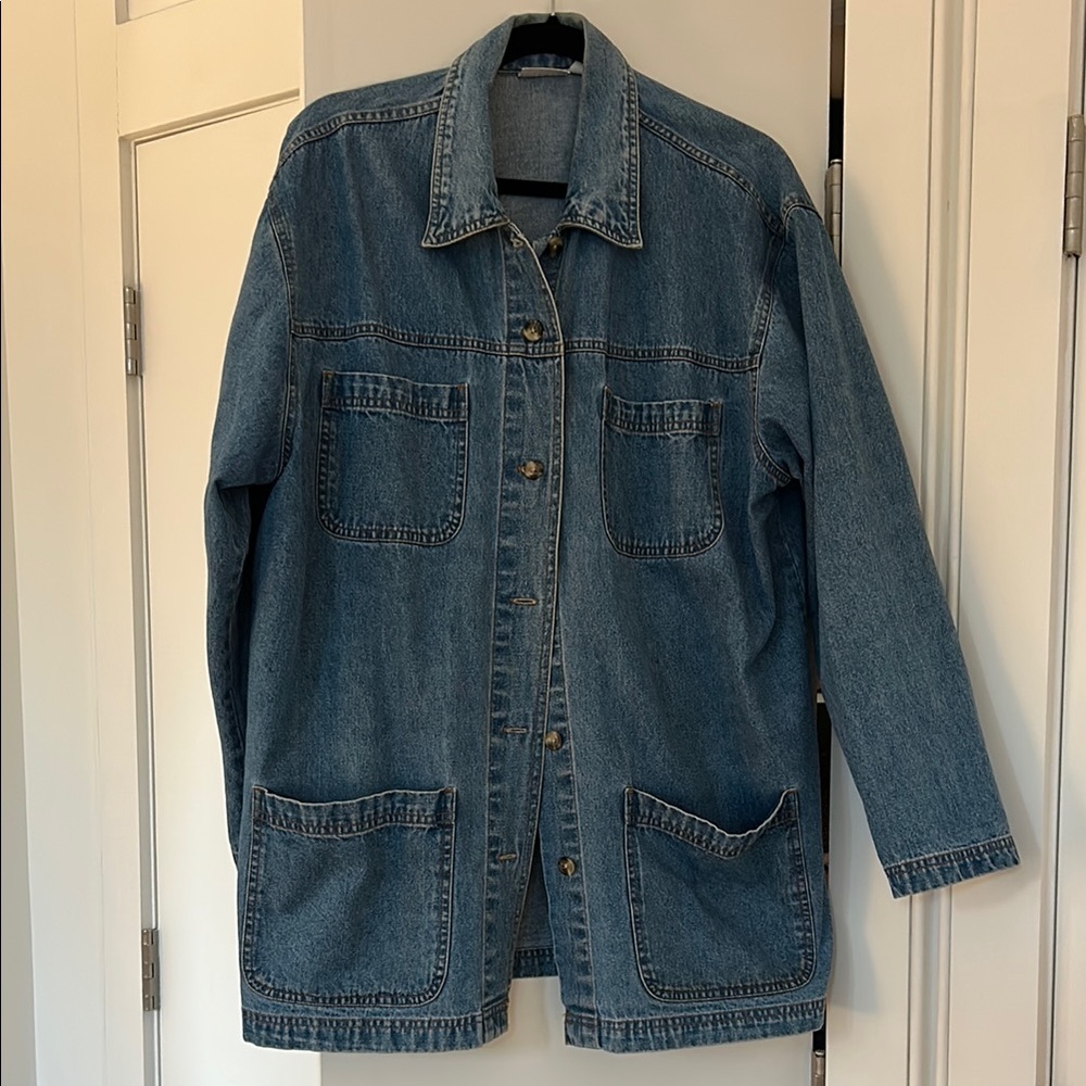 Cabin Creek Oversized Blue Denim Barn Jacket